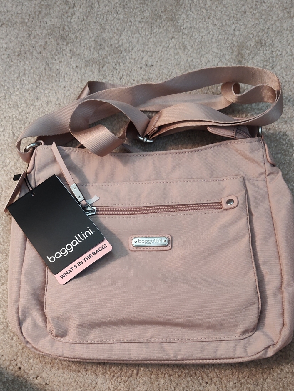 Baggallini Dusty Blush Crossbody Bag With Wallet